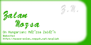 zalan mozsa business card